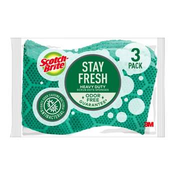  Scotch-Brite Greener Clean - Esponja de limpieza resistente, 3  esponjas para fregar : Salud y Hogar