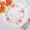 Saro Lifestyle Warmth of Fall Wreath Placemat (Set of 4), White, 15"x15" - 4 of 4
