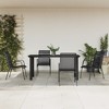 vidaXL Garden Dining Set Black, Anthracite - 63" Table Length 4 Piece - 2 of 4