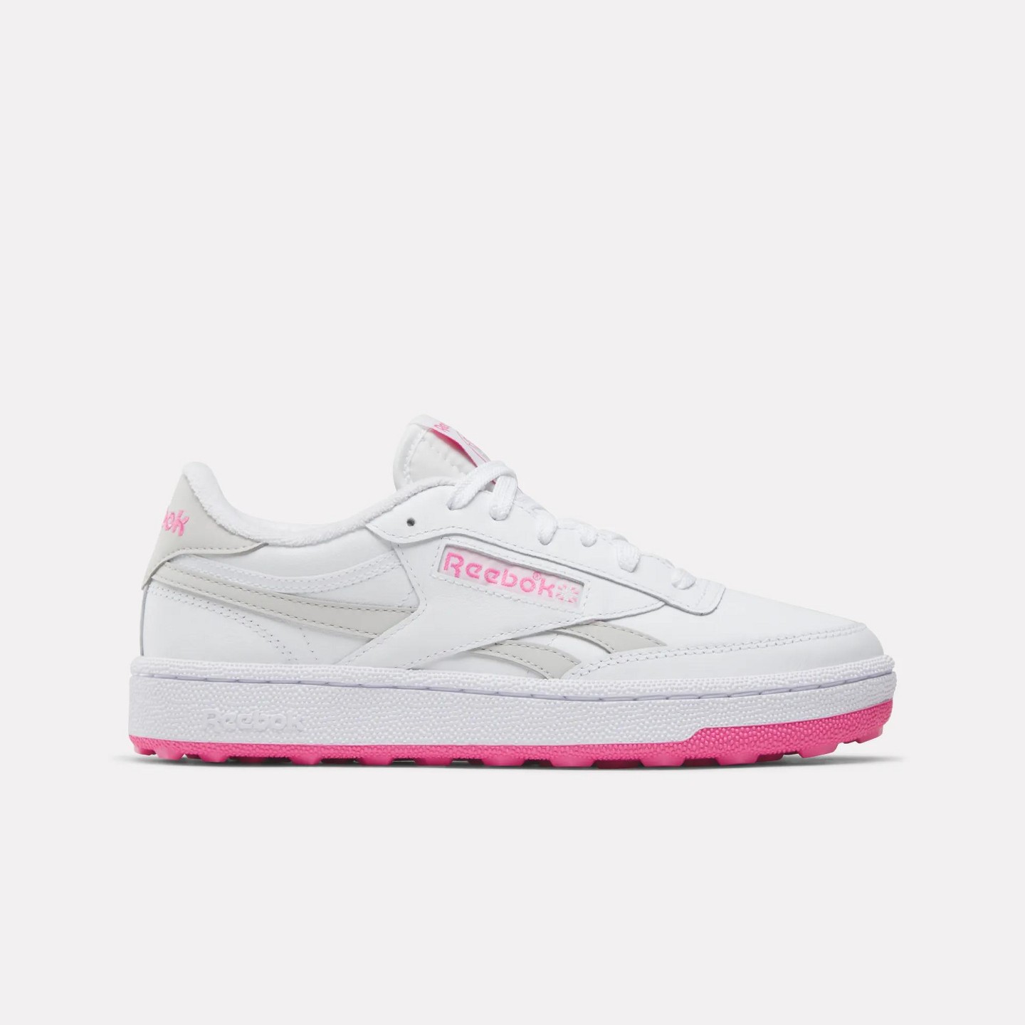 Женские кроссовки Reebok Club C Revenge Golf Shoes Size 8 White/True Pink/New, цвет: Белый — фото 1