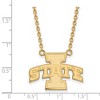 Black Bow Jewelry 14k Yellow Gold Plated Sterling Silver Iowa State Cyclones NCAA Necklace 18 Inch - 2 of 4