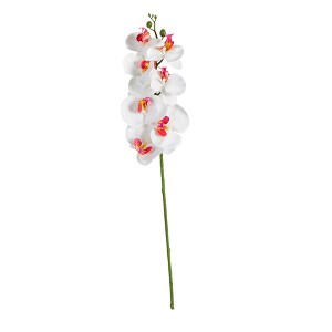 Nearly Natural 35-in Artificial Orchid Flower Stems, Set of 3, White - 1 of 2