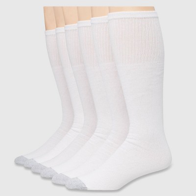 Socks Loose Fit Over the Calf White - 2BigFeet