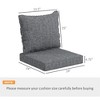 Resenkos Patio Chair Cushions, Outdoor Chair Pads,4 Patio Chair Cushions with Seat & Backrest, Fade Resistant Seat Replacement Cushion Set, - 4 of 4