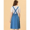 INSPIRE CHIC Women's High Waist Overall Corset Skater Suspender Dresses - 4 of 4