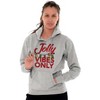 Christmas Lights Jolly Vibes Only Hoodie Sweatshirt Women Men Brisco Brands - 3 of 4