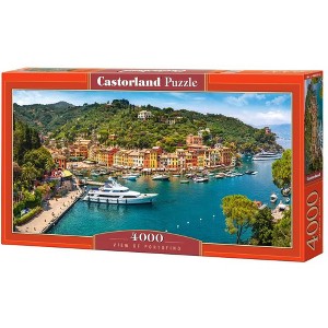 4000 Piece Jigsaw Puzzle, View of Portofino, Italy, Romantic scenery, Tourist jigsaw, Italian holiday, Landscape, Adult Puzzle, Castorland C-400201-2 - 1 of 4