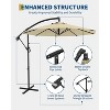 15Ft Rectangular Patio Umbrella with Base Large Patio Umbrella with Crank Handle, UV Resistant, Suitable for Outdoor Markets, Backyard, Poolside-Beige - 3 of 4