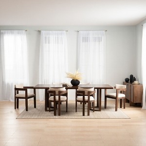 Christopher Knight Home Katalena Modern 7 Piece Rubberwood Upholstered Dining Set - 1 of 4
