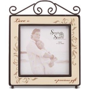 Pavilion Gift Company - Love - 5.5" x 6.75" Frame (4" x 4" photo) - Single Image Frames - 1 of 3