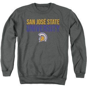 San Jose State University Official Stacked Adult Crewneck Sweatshirt - 1 of 4