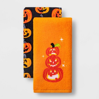 2pk Pumpkin Halloween Terry Kitchen Towels - Hyde & EEK! Boutique™