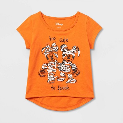 Toddler Girls' Minnie Mouse Solid T-Shirt - Orange