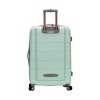 Rockland Melbourne 3pc Expandable ABS Hardside Checked Spinner Luggage Set - Pink/Mint - 2 of 4