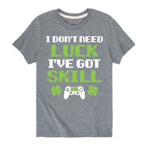 Boys' - Instant Message - St. Patrick's Day I Don't Need Luck, I've Got Skills Short Sleeve Graphic T-Shirt - 1 of 4