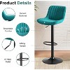 UNISOAR Modern Swivel Bar Stools Set of 2/4,  Counter Height Bar Stools with Adjustable Height Upholstered Bar Chair with Back and Footrest for Bar - 3 of 4