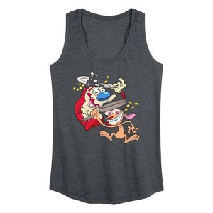 Women's - Ren & Stimpy - Smashing Time Graphic Racerback Tank - 1 of 4