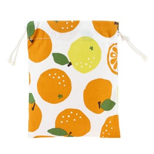 Unique Bargains Women Durable Drawstring Cosmetic Bag Orange 1 Pc - 1 of 3