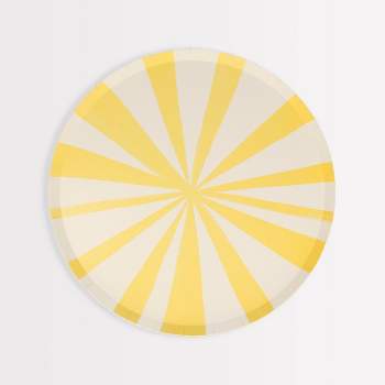 Meri Meri Yellow Stripe Side Plates (Pack of 8)