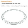 Unique Bargains Metal Wire Wreath Frame 18 Inch Form Hanger for Christmas Wedding Floral Arrangements Green - 3 of 4