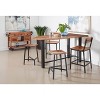 Set of 2 Hill Crest Backless Counter Height Barstools Brown - Treasure Trove Accents: Iron Frame, 24" Fixed Seat Height - 4 of 4