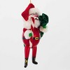 Italian Ornaments 7.0 Inch Candy Cane Courier Santa Claus Tree Ornaments - 4 of 4