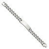 Black Bow Jewelry Men's Stainless Steel 11mm Curb Link I.D. Bracelet, 7.75 Inch - image 2 of 4