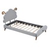 Twin/Full Size Upholstered Platform Bed with Sheep/Koala-Shaped Headboard 4L-ModernLuxe - 4 of 4