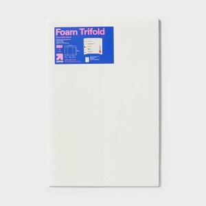 18"x24" Gridlines Tri-Fold Foam Poster Board - up&up™: Trifold Presentation Display, White, EPS Material - 1 of 3