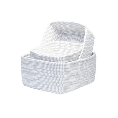 Colonial Mills Ticking Nesting Set - Gray Set -3 70% Polyester/30% Cotton Rectangle Nest set