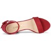 Allegra K Women's Back to College Open Toe Ankle Strap Chunky Heel Sandals - 4 of 4