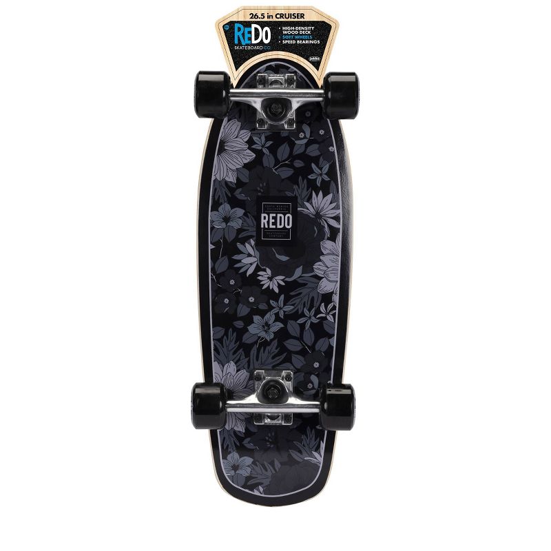 ReDo Skateboard Co. 24&#34; Standard Skateboard - Black Floral, 4 of 12