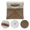 Unique Bargains Foldable Two-color Laundry Basket 11.02"x11.02"x11.02" 1 Pc - 4 of 4