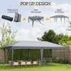 10' x 20' Pop Up Canopy Tent, Upgraded Heavy Duty Tents for Parties, Outdoor Instant Gazebo Sun Shade Shelter with Carry Bag, for Catering, Events - 4 of 4