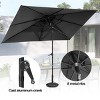 Pellebant 10 x 6.5 FT Rectangular Double Top Patio Market Umbrella with Tilt & Crank - 3 of 4