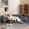 Costway 8-Inch Folding Sofa Bed with High-density Foam & Washable Cover Twin/Queen Size - 4 of 4