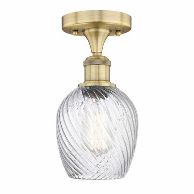 Salina - 1 Light Semi-Flush Mount In Industrial Style-9.75 Inches Tall and 5 Inches Wide