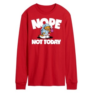 Men's - Garfield - Nope Not Today Long Sleeve Graphic T-Shirt - 1 of 3