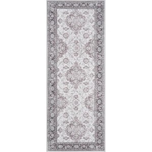 Area Rugs, Traditional Vintage Floral Printed, Washable Non-Slip Backing for Living Room, Soft Low Pile Floor - 1 of 1