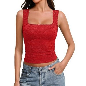 Avidlove Lace Tank Tops for Women Square Neck Going Out Top