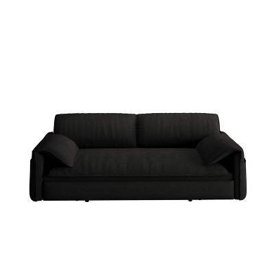 NicBex Upholstered Loveseat Sofa Modern 3 in 1 Convertible Sleeper Sofa Bed with Side Pockets Velvet Fabric 2 Seater Couch for Living Room