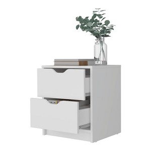 Vynxaria 2-Drawer Nightstand - Ample Top Space, Smooth Pull-Out Drawers, Ergonomic Design for Bedroom Organization - 1 of 4