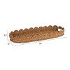Storied Home Decorative Hand-Woven Bankuan Scalloped Tray with Handles, Natural - 2 of 4