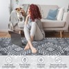 Modern Geometric Area Rug Soft Washable Rug Non Slip Non Shedding Floor Carpet, Low Pile Thin Rug, Distressed Southwestern Rug, Indoor Printed Rug - 3 of 4