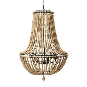 Storied Home Draped Wood Bead Chandelier - 1 of 4