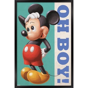 Trends International Disney Mickey Mouse: Good Old Days - Oh Boy! Framed Wall Poster Prints - 1 of 4