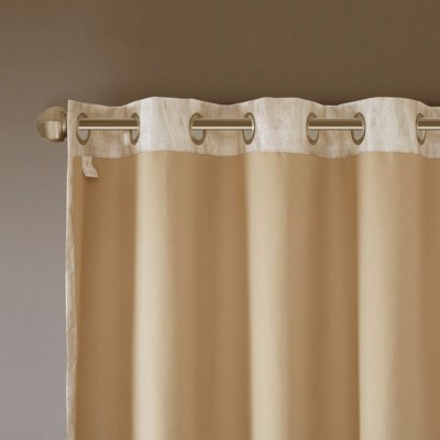 Ivory Ground Length Blackout Grommet Top Drapes