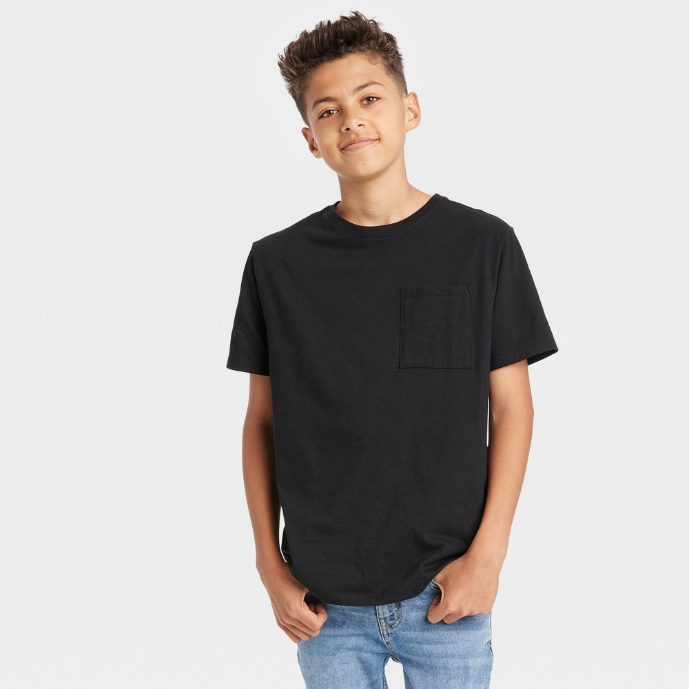 Boys' Knit Short Sleeve T-Shirt - art class Black XS