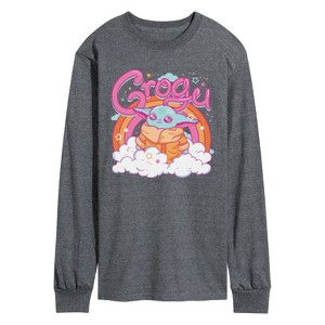 Men's - The Mandalorian - Grogu Kawaii Long Sleeve Graphic T-Shirt - 1 of 3