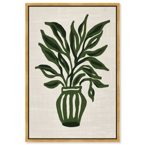 Art Remedy Green Vase II Minimalistic Botanical and Floral Art Prints Framed - 1 of 4